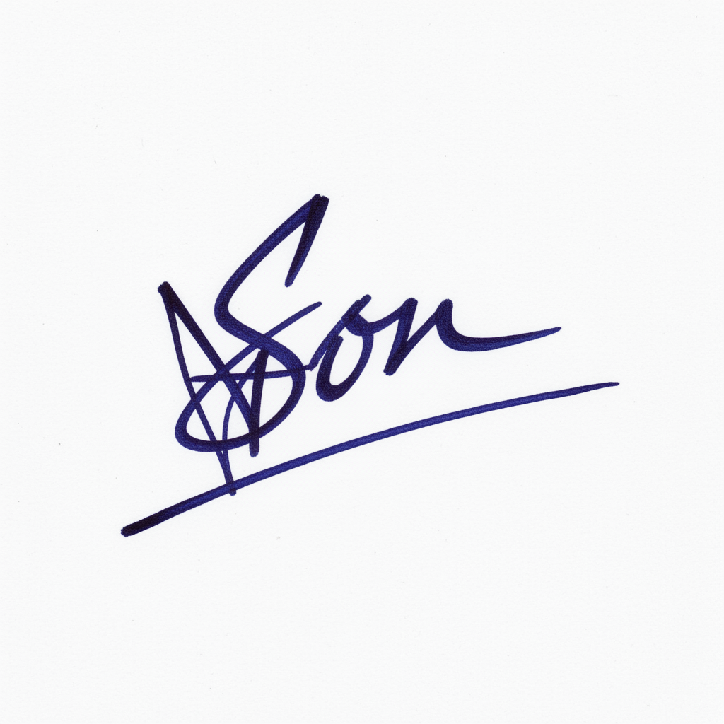 Mẫu chữ ký tên Sơn số 9