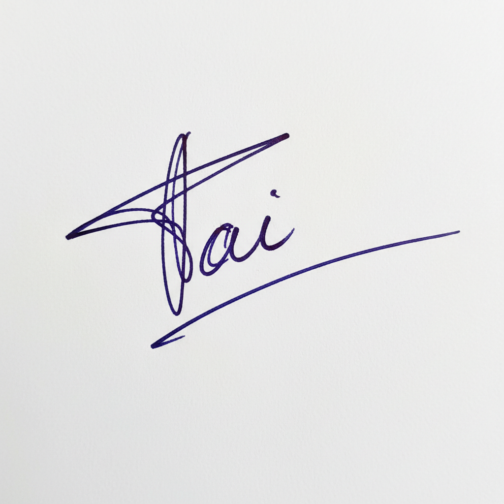 Mẫu chữ ký tên Tài số 1