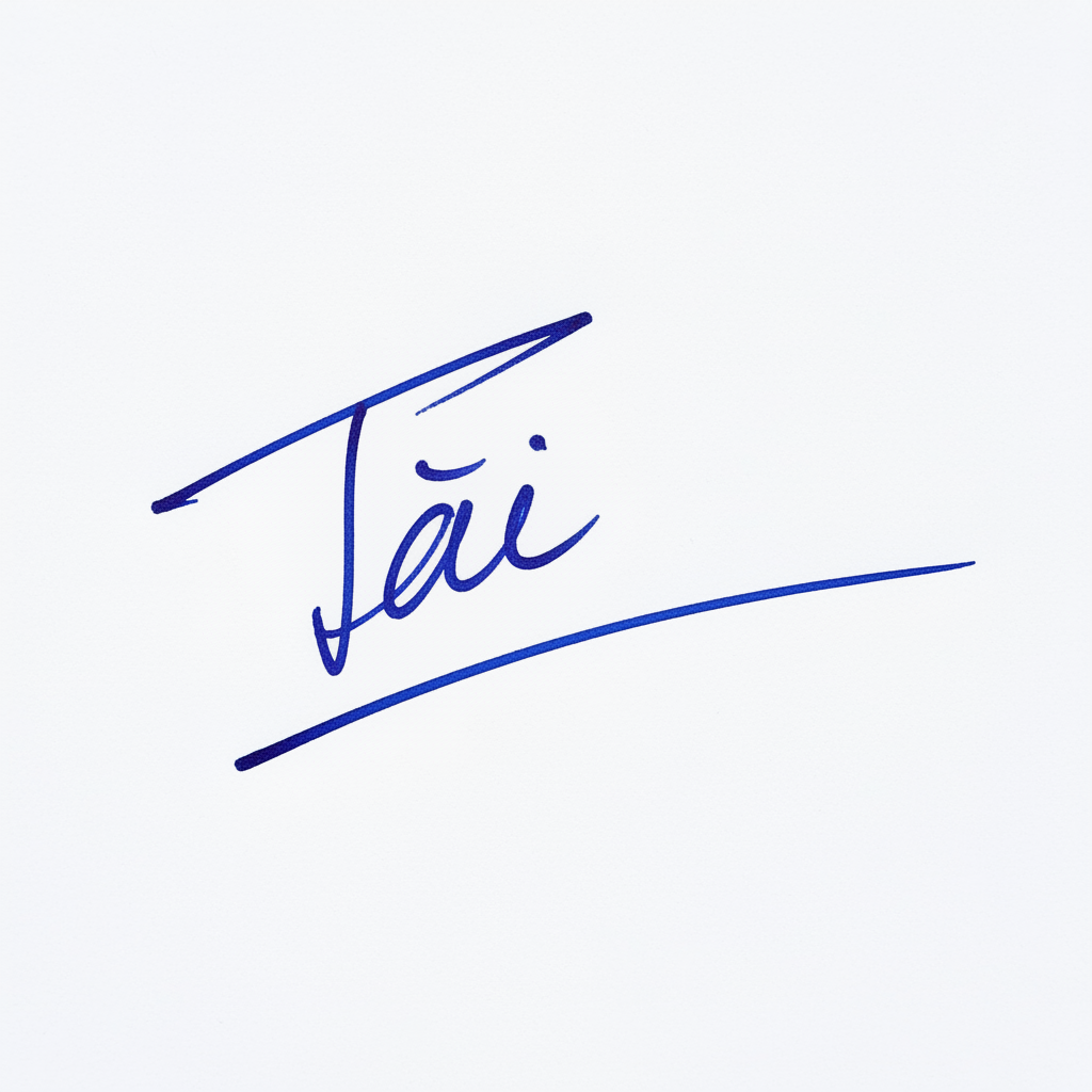 Mẫu chữ ký tên Tài số 3