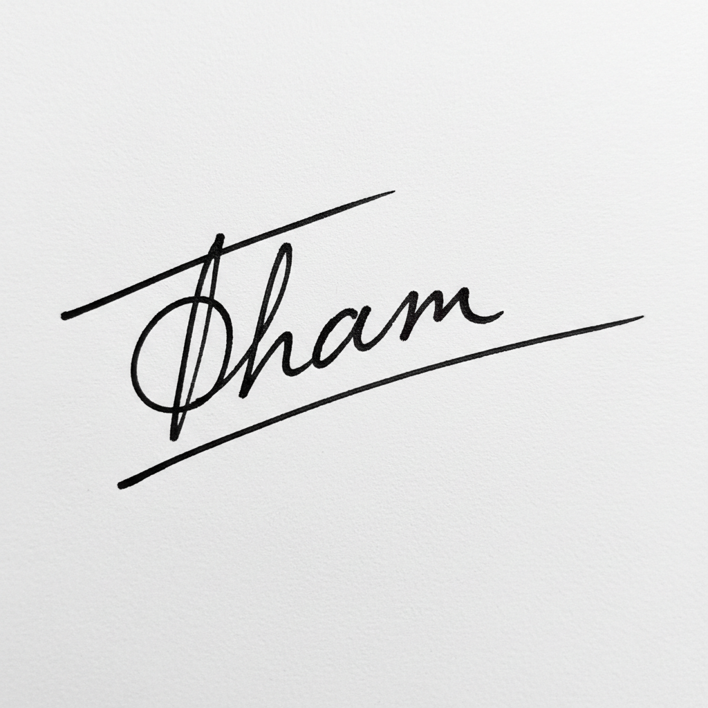 Mẫu chữ ký tên Thắm số 10