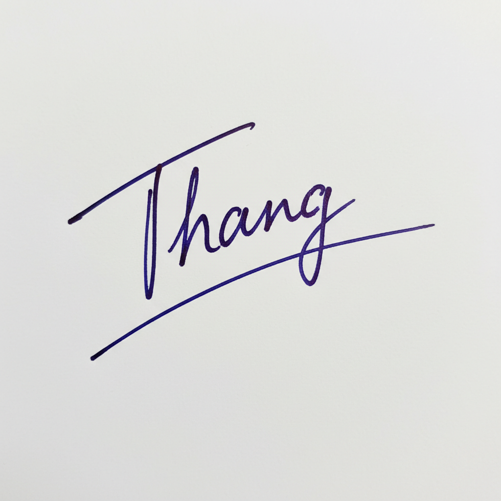 Mẫu chữ ký tên Thắng số 1