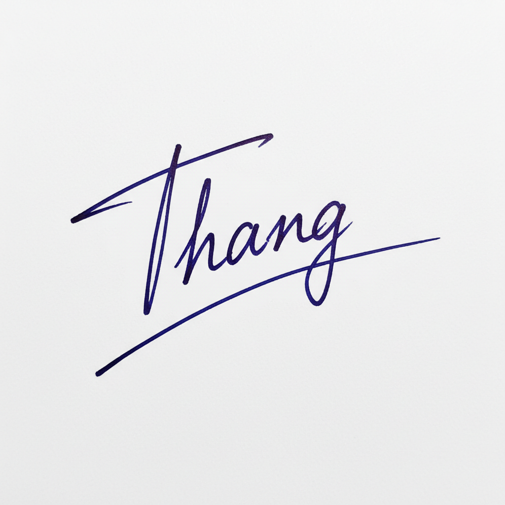 Mẫu chữ ký tên Thắng số 1