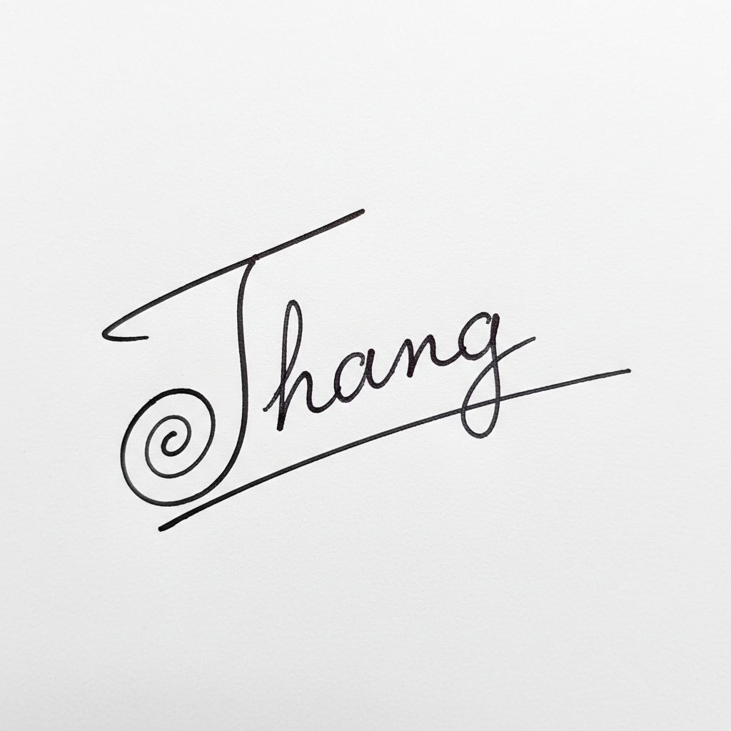 Mẫu chữ ký tên Thắng số 2