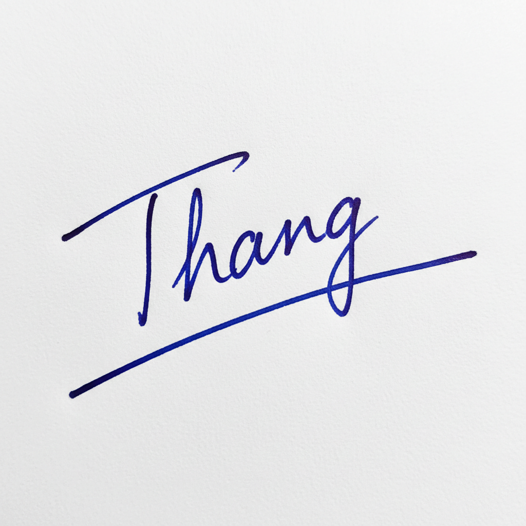 Mẫu chữ ký tên Thắng số 3