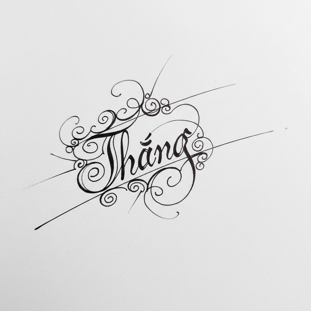 Mẫu chữ ký tên Thắng số 3