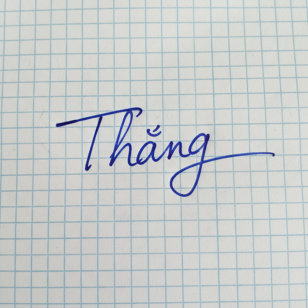Mẫu chữ ký tên Thắng số 4