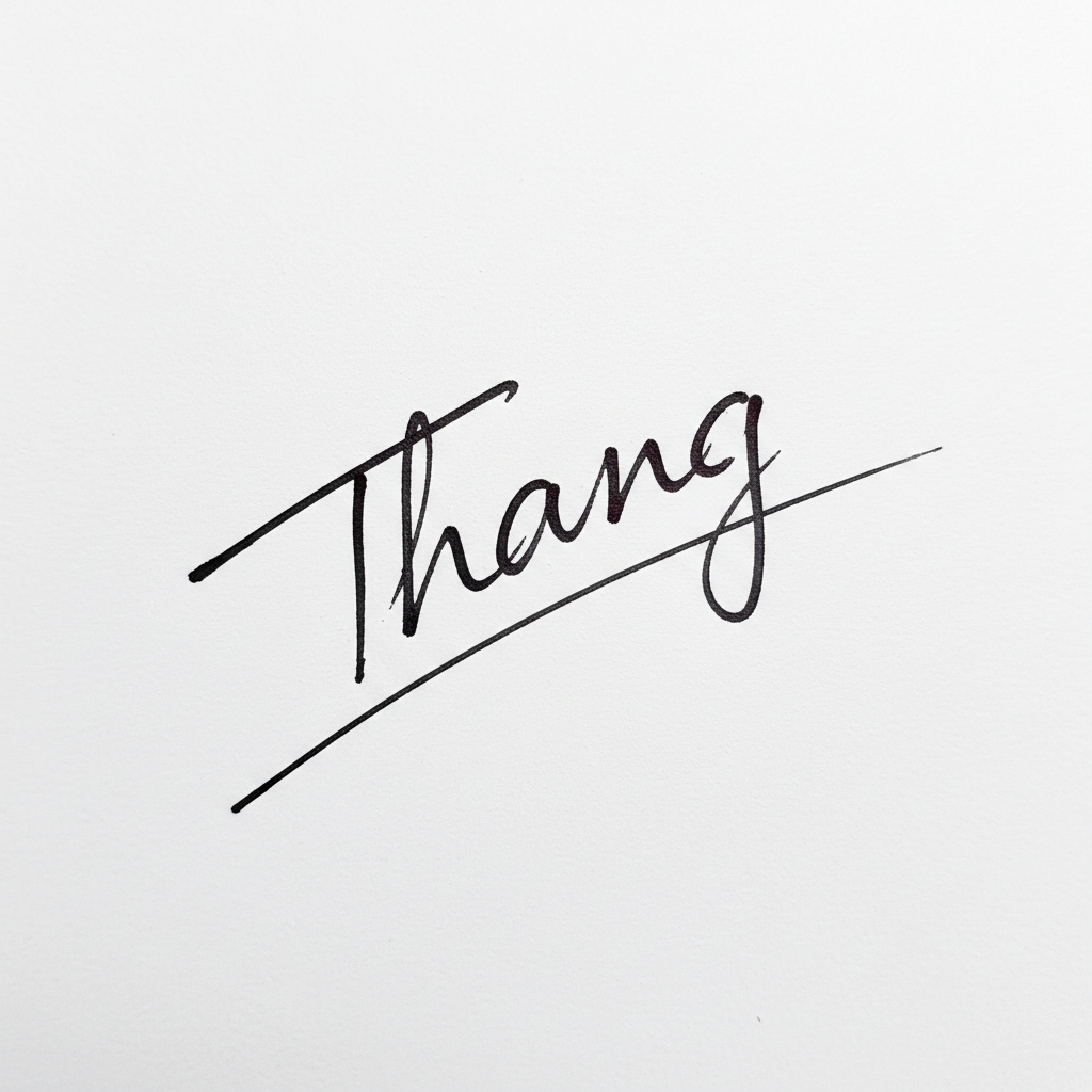 Mẫu chữ ký tên Thắng số 5