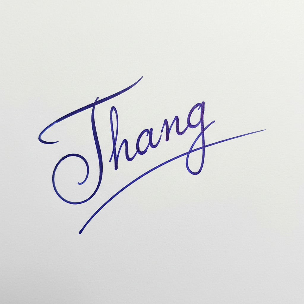 Mẫu chữ ký tên Thắng số 6