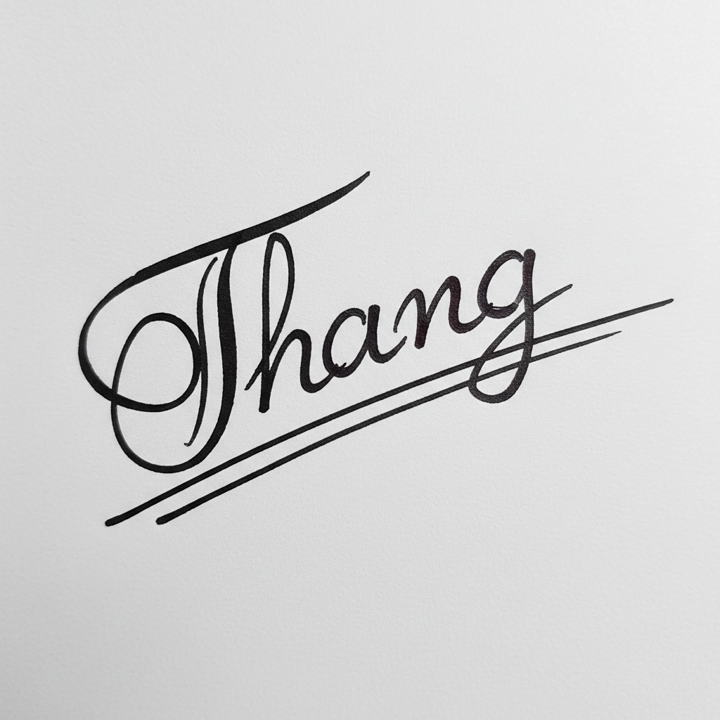 Mẫu chữ ký tên Thắng số 7