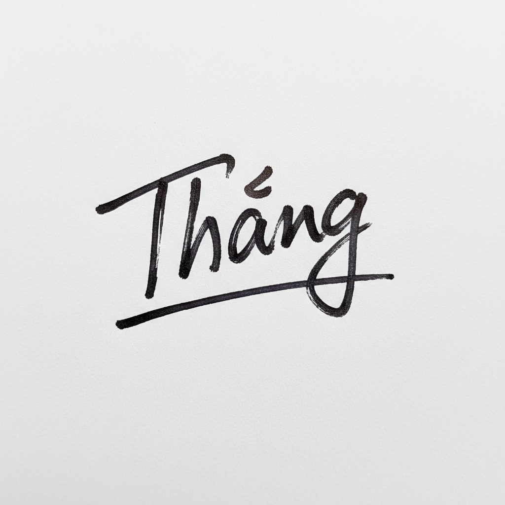 Mẫu chữ ký tên Thắng số 7