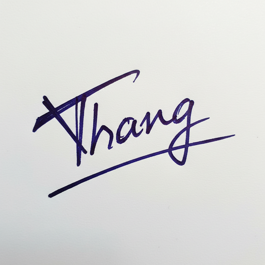 Mẫu chữ ký tên Thắng số 9