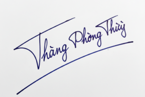 Mẫu chữ ký tên Thắng Phong Thủy số 1
