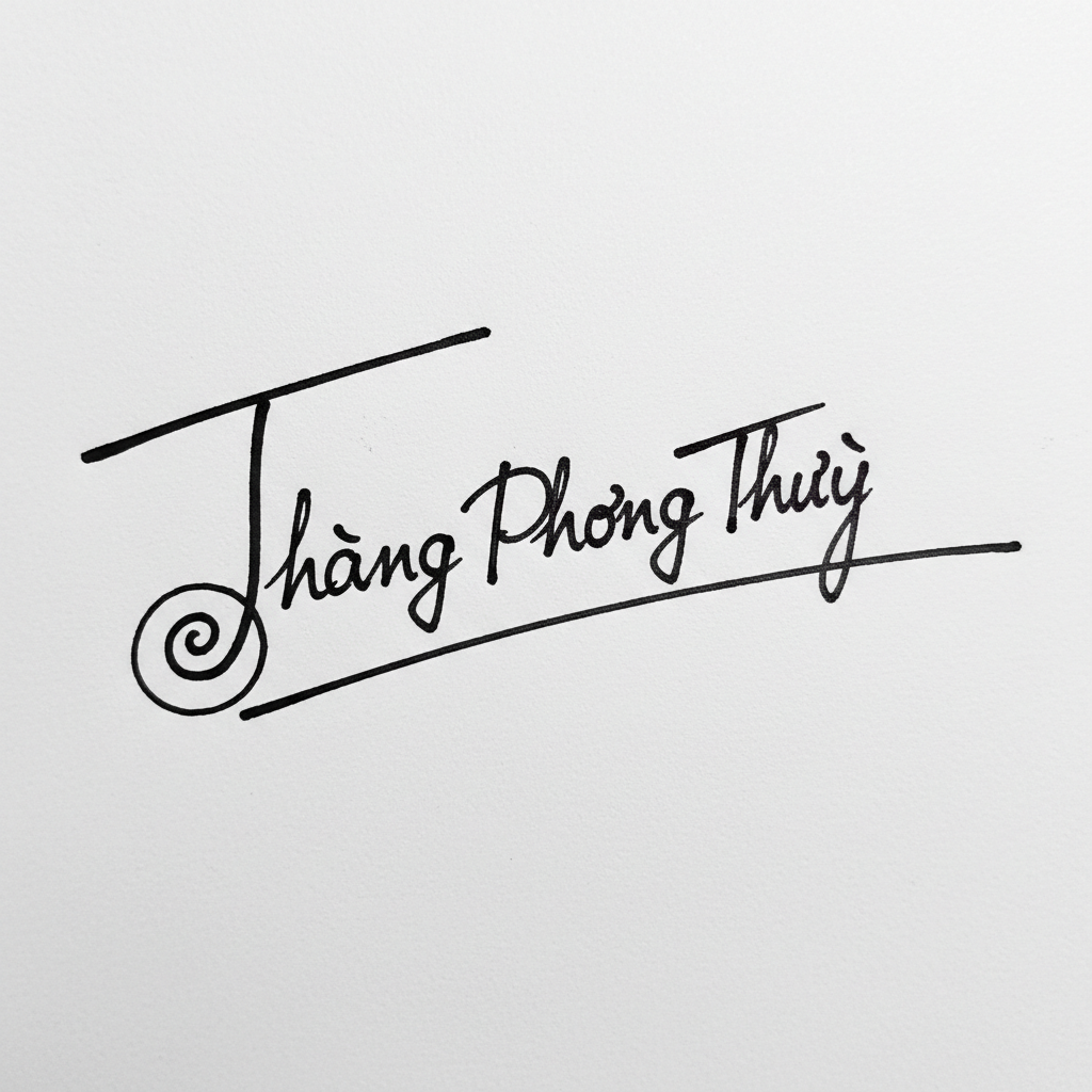 Mẫu chữ ký tên Thắng Phong Thủy số 2
