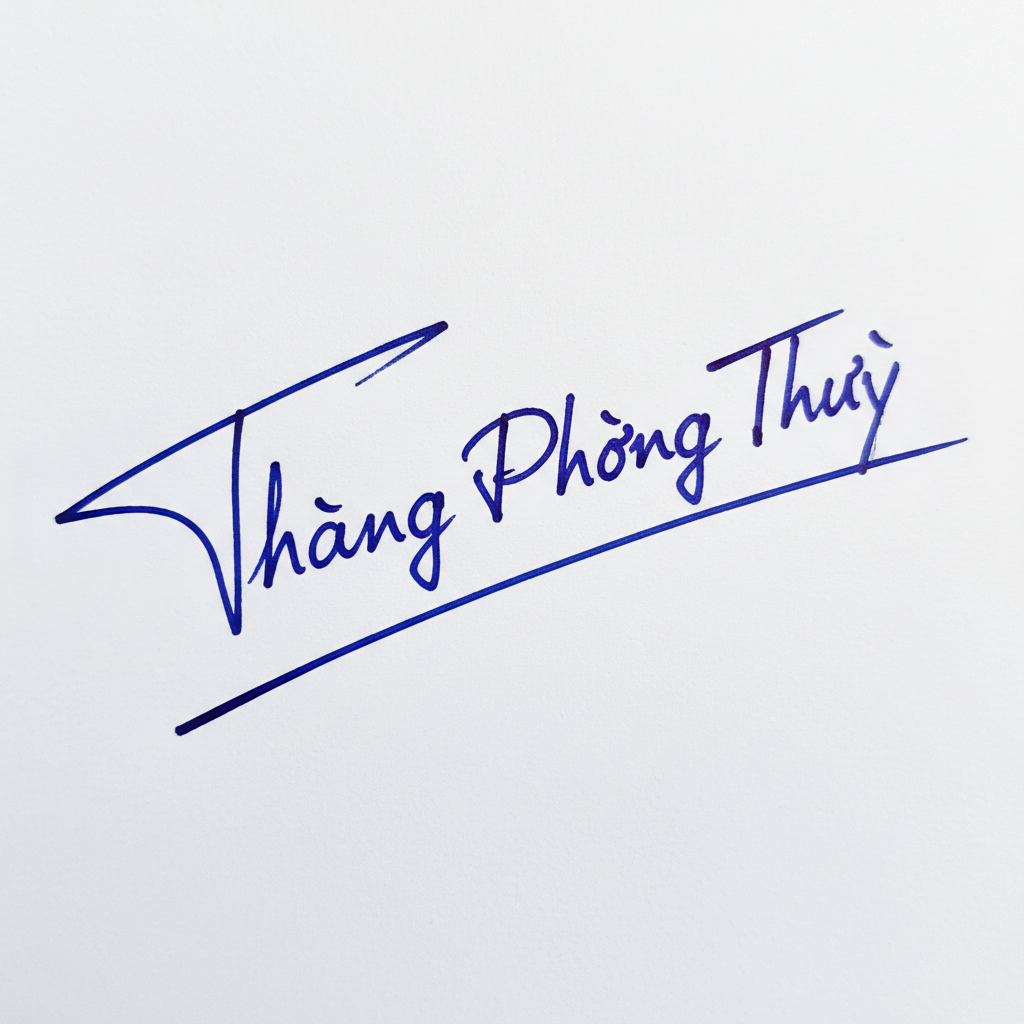 Mẫu chữ ký tên Thắng Phong Thủy số 3