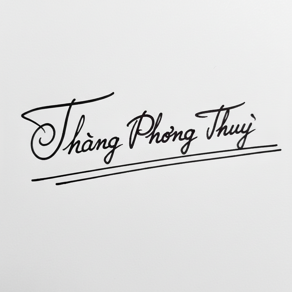 Mẫu chữ ký tên Thắng Phong Thủy số 7