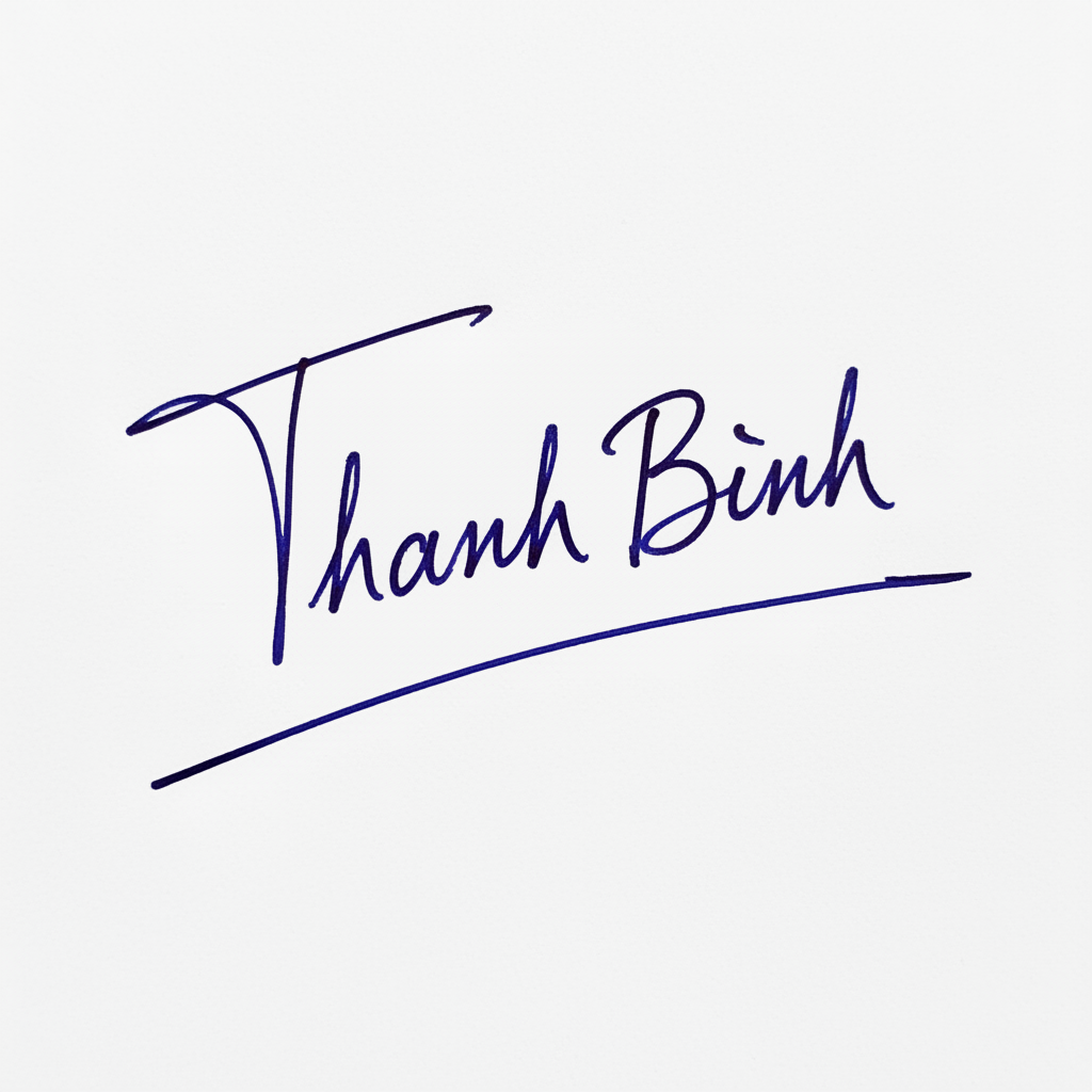 Mẫu chữ ký tên Thanh Bình số 1