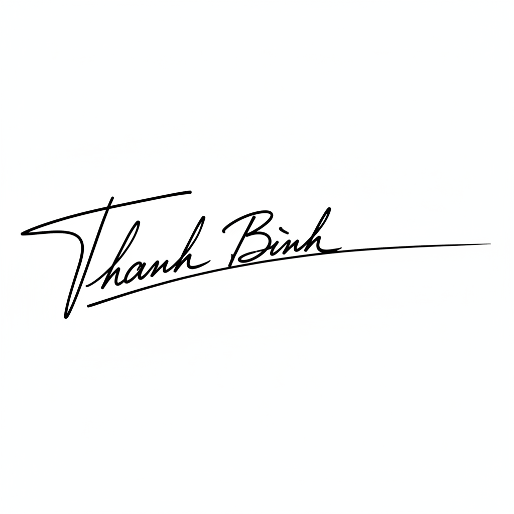 Mẫu chữ ký tên Thanh Bình số 10
