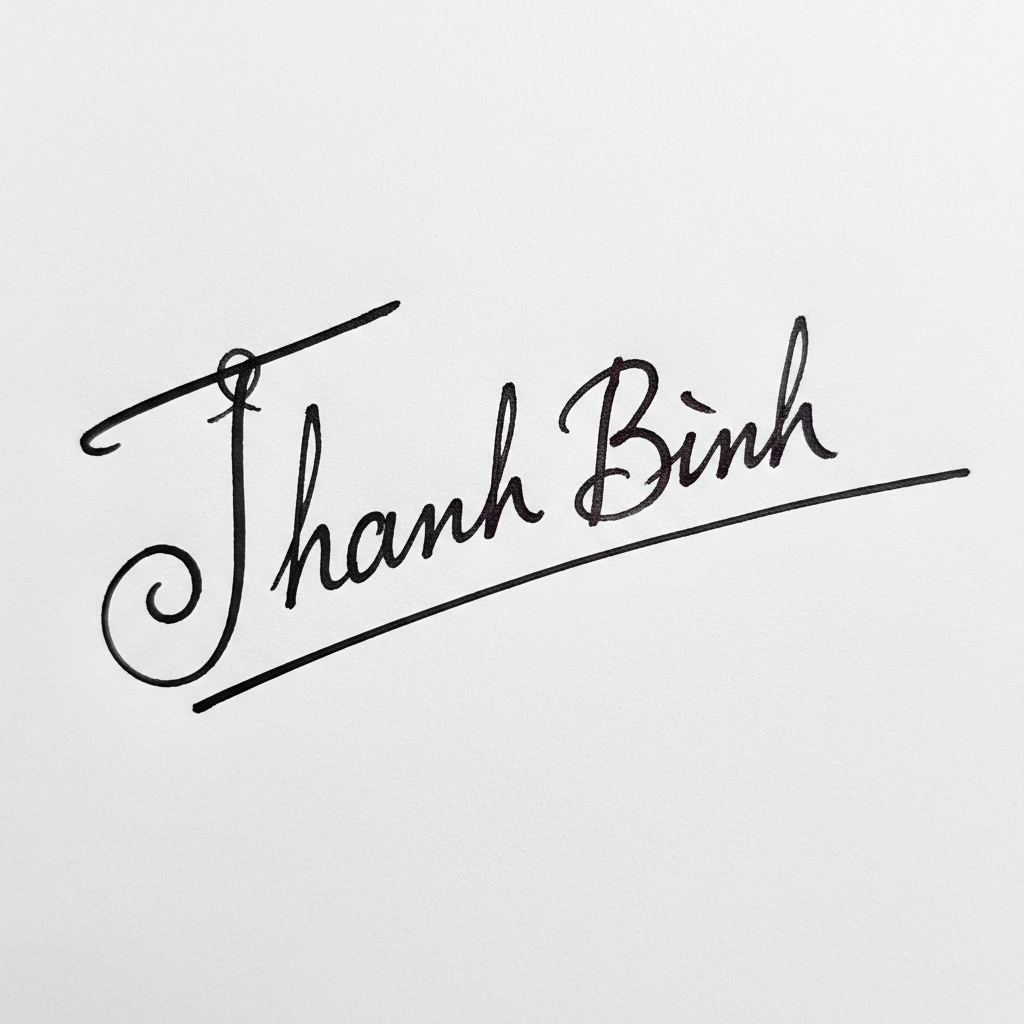 Mẫu chữ ký tên Thanh Bình số 2