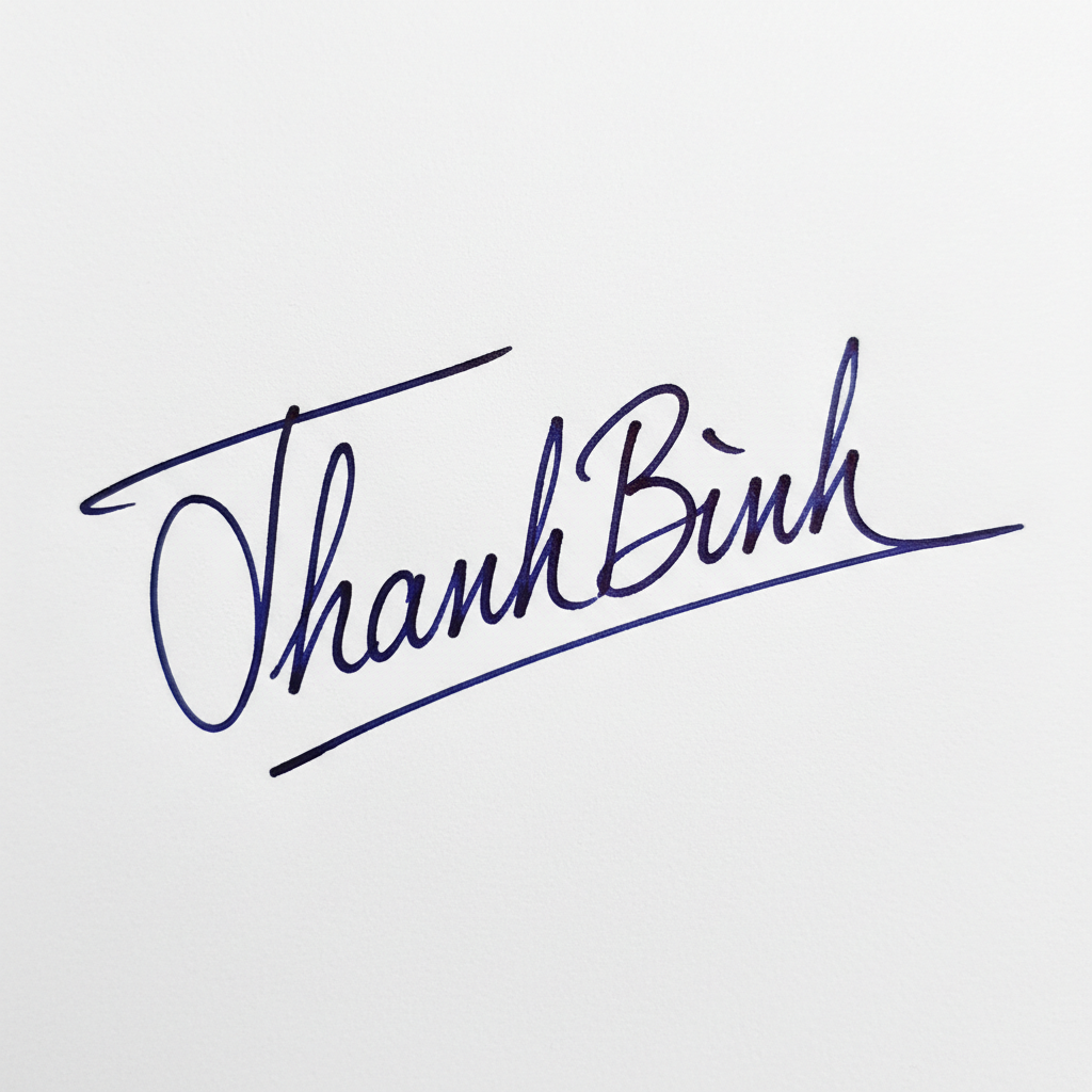 Mẫu chữ ký tên Thanh Bình số 4