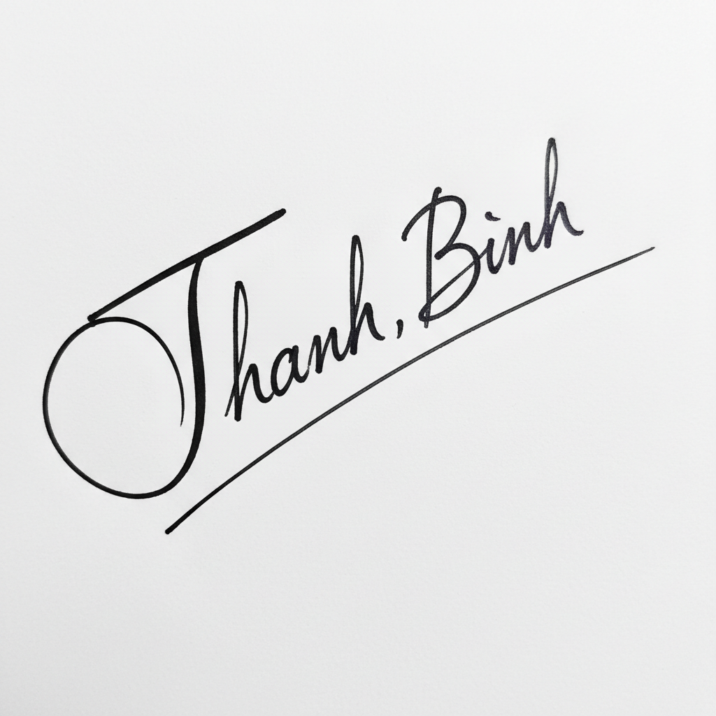 Mẫu chữ ký tên Thanh Bình số 5