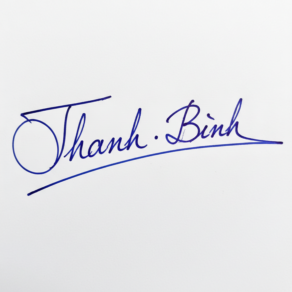 Mẫu chữ ký tên Thanh Bình số 6
