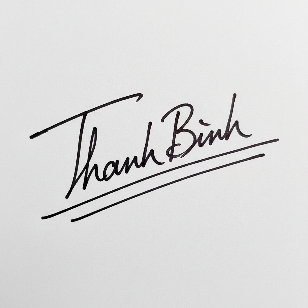 Mẫu chữ ký tên Thanh Bình số 7