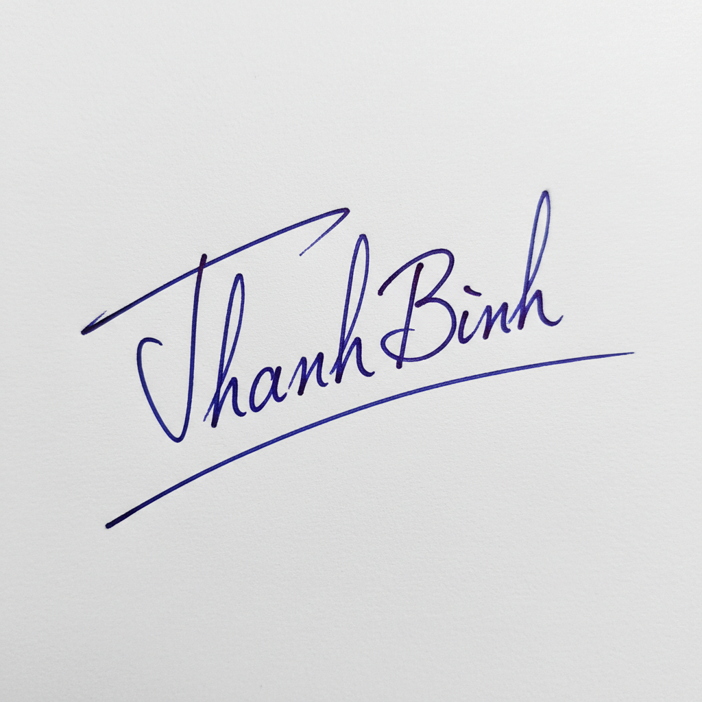 Mẫu chữ ký tên Thanh Bình số 8