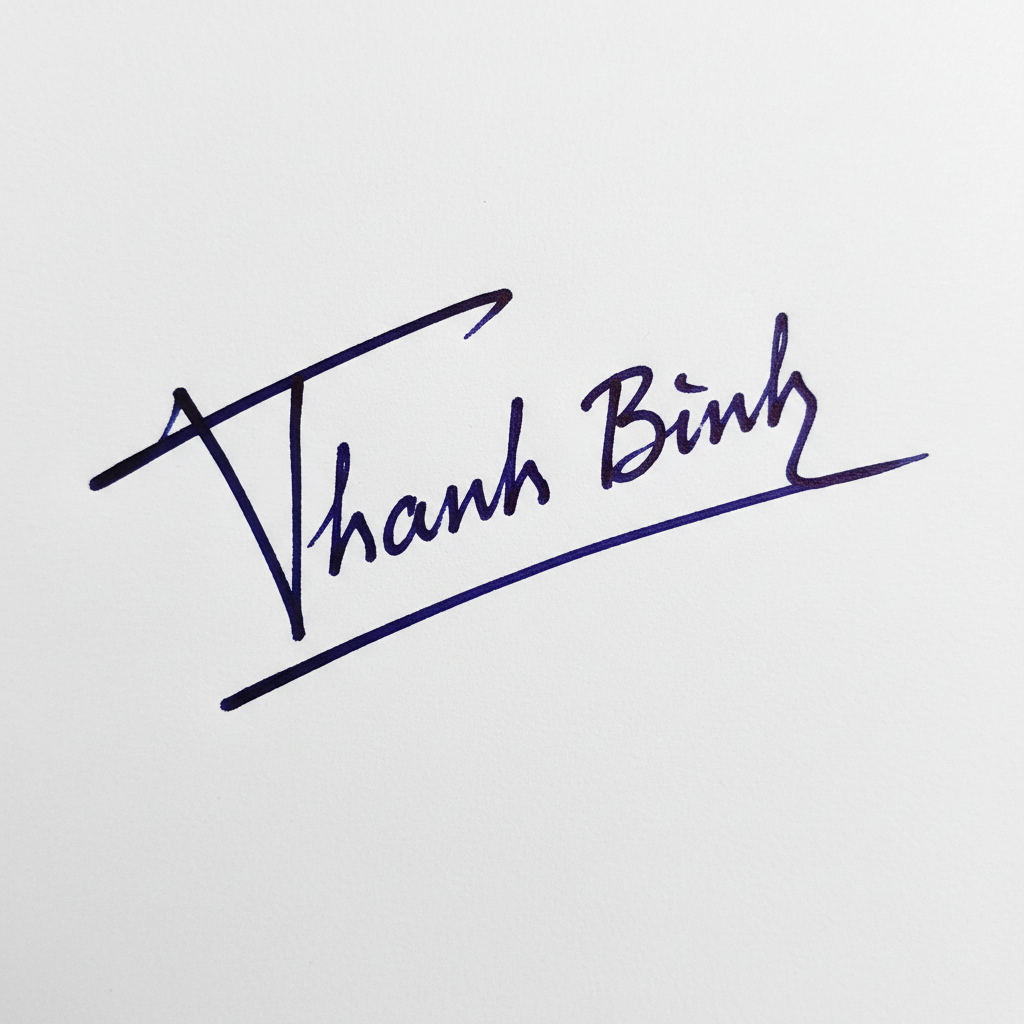 Mẫu chữ ký tên Thanh Bình số 9