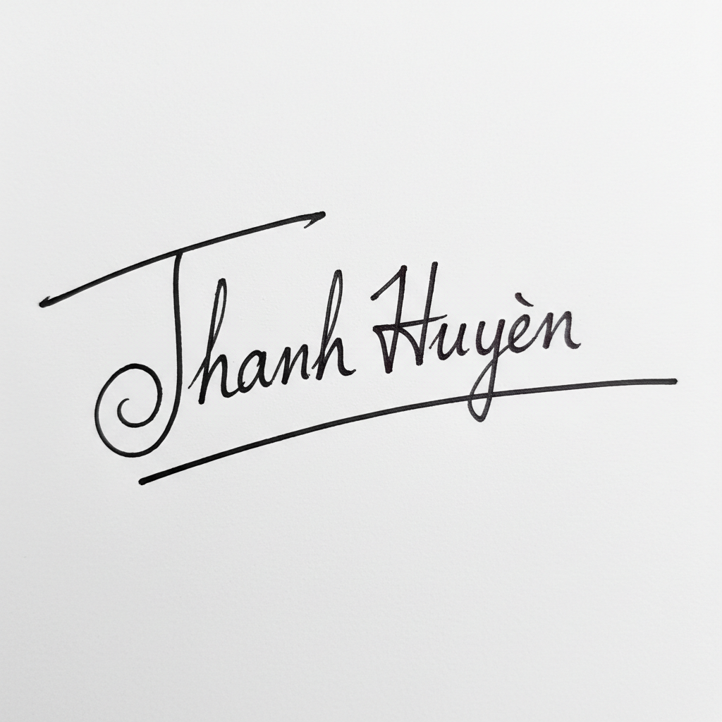 Mẫu chữ ký tên Thanh Huyền số 2