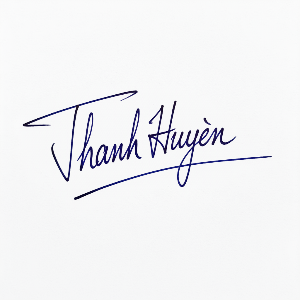 Mẫu chữ ký tên Thanh Huyền số 4