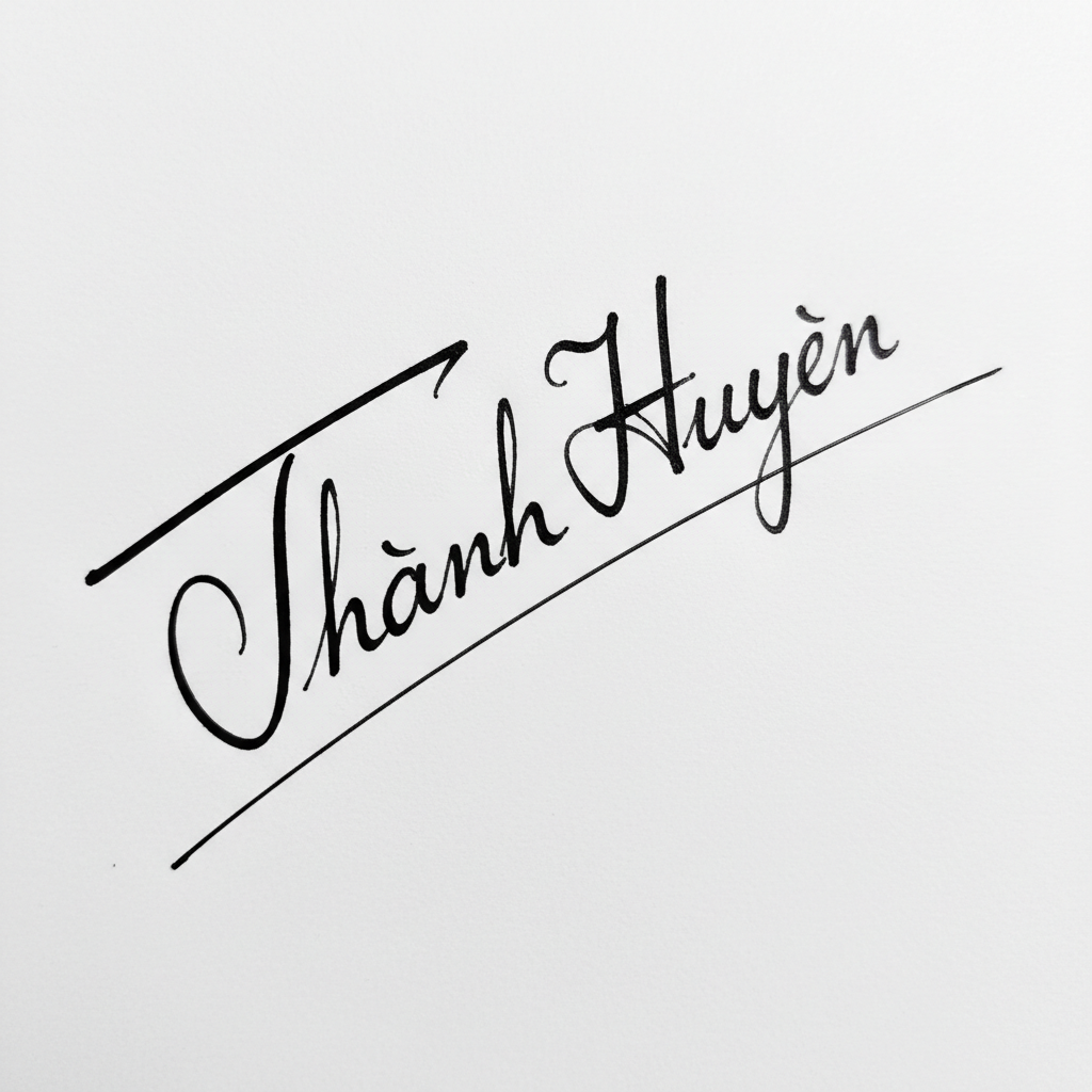 Mẫu chữ ký tên Thanh Huyền số 5