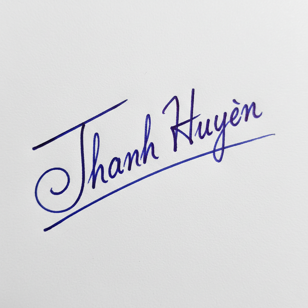 Mẫu chữ ký tên Thanh Huyền số 6