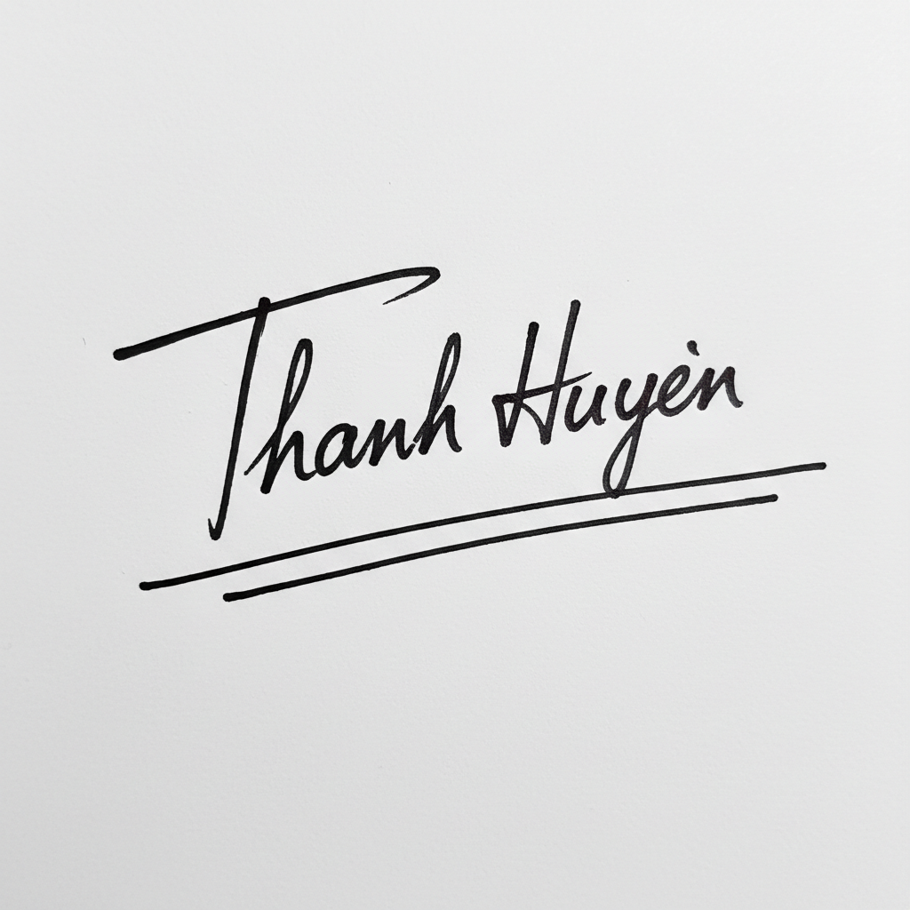 Mẫu chữ ký tên Thanh Huyền số 7