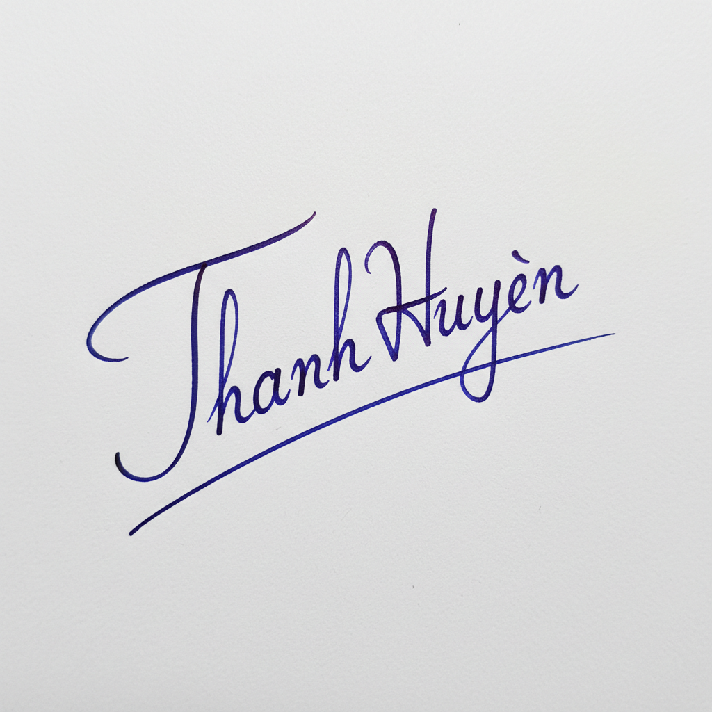 Mẫu chữ ký tên Thanh Huyền số 8