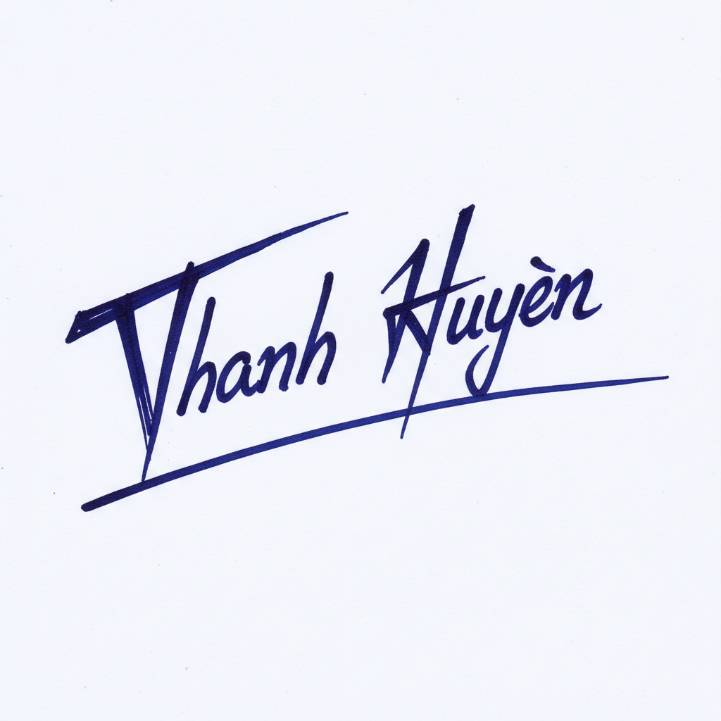 Mẫu chữ ký tên Thanh Huyền số 9
