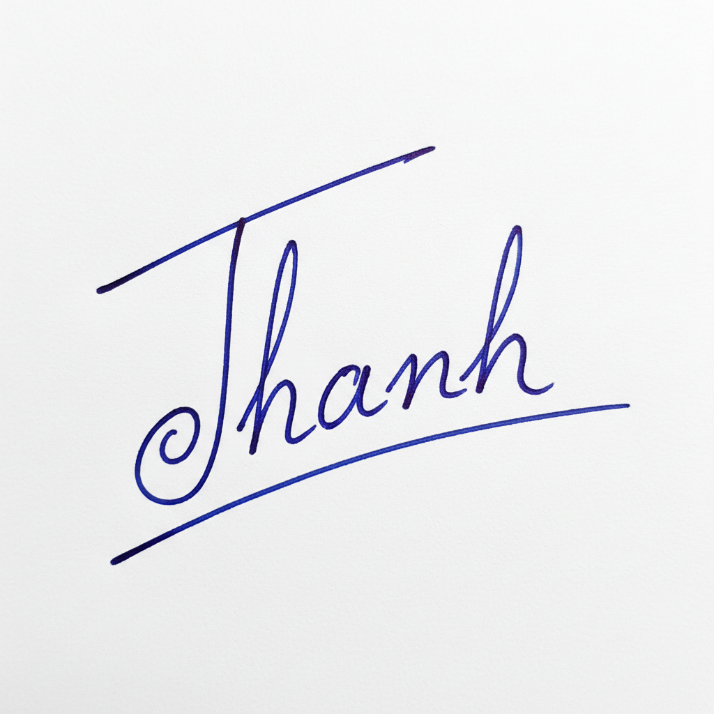 Mẫu chữ ký tên Thanh số 6