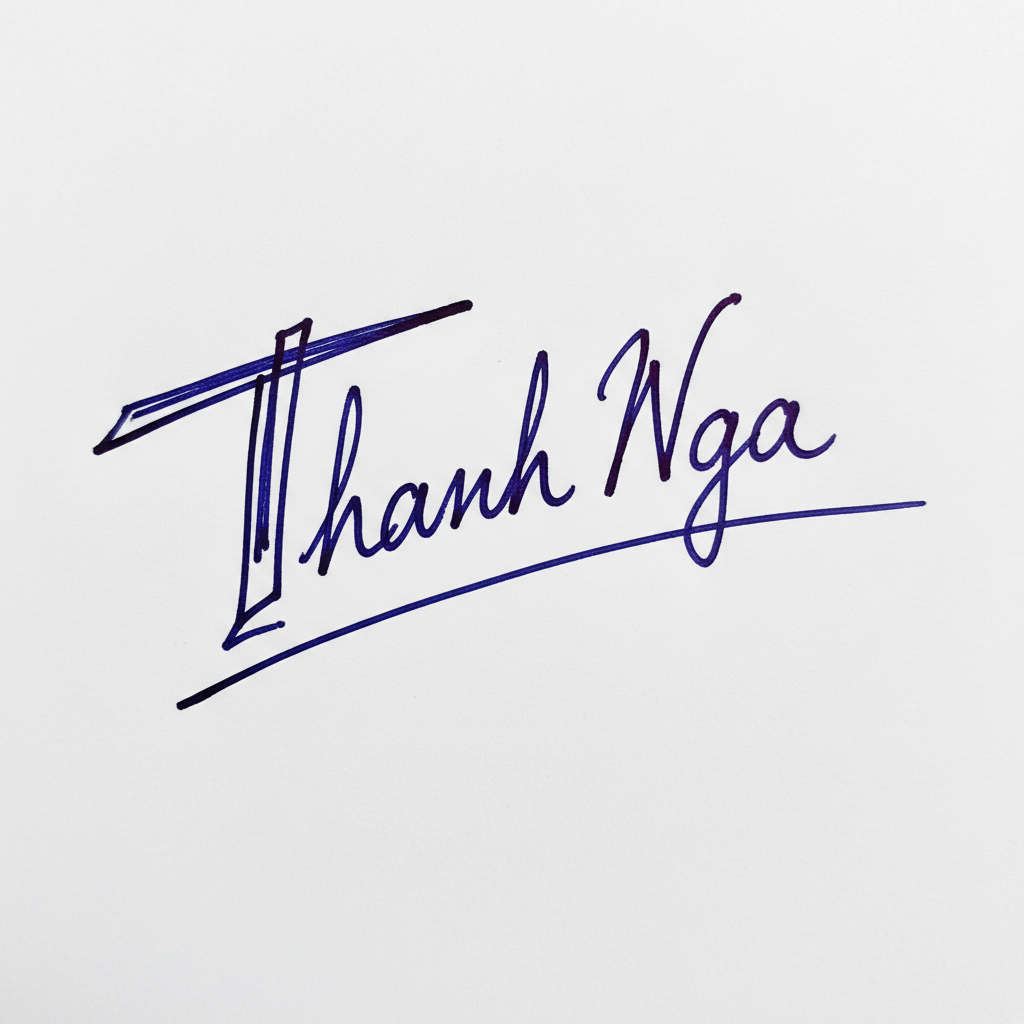 Mẫu chữ ký tên Thanh Nga số 1