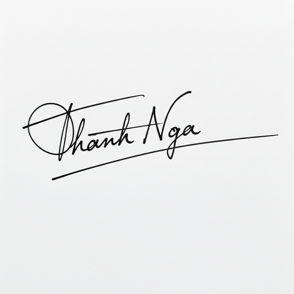 Mẫu chữ ký tên Thanh Nga số 10