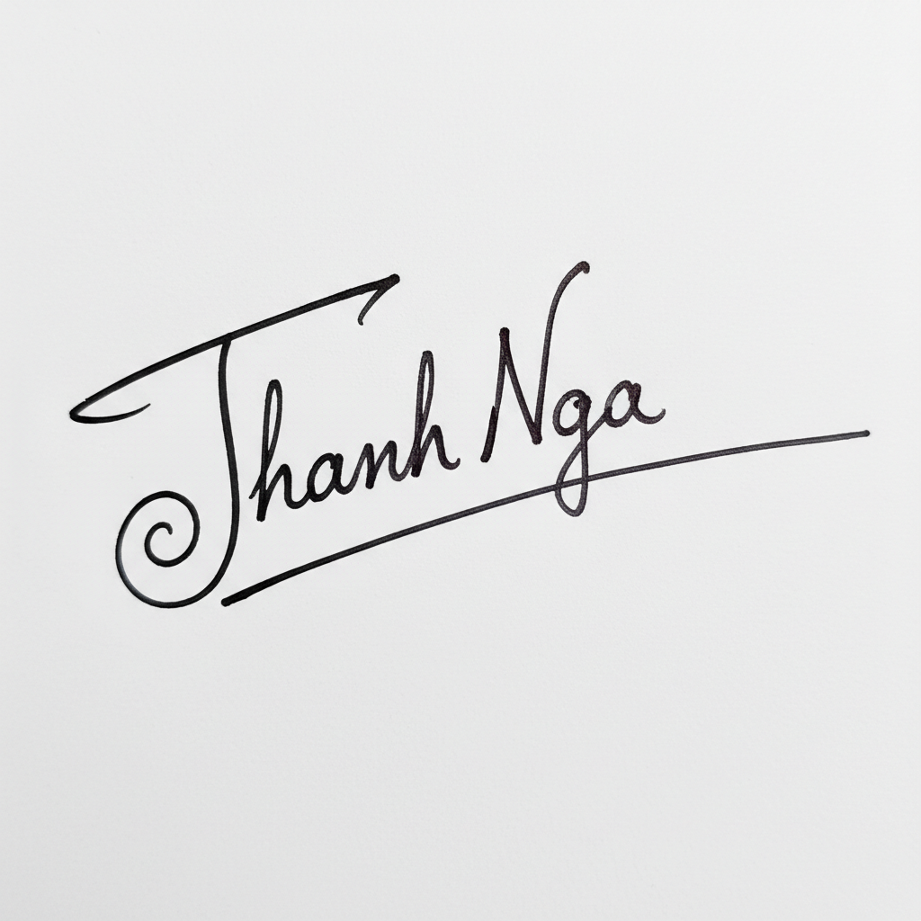 Mẫu chữ ký tên Thanh Nga số 2