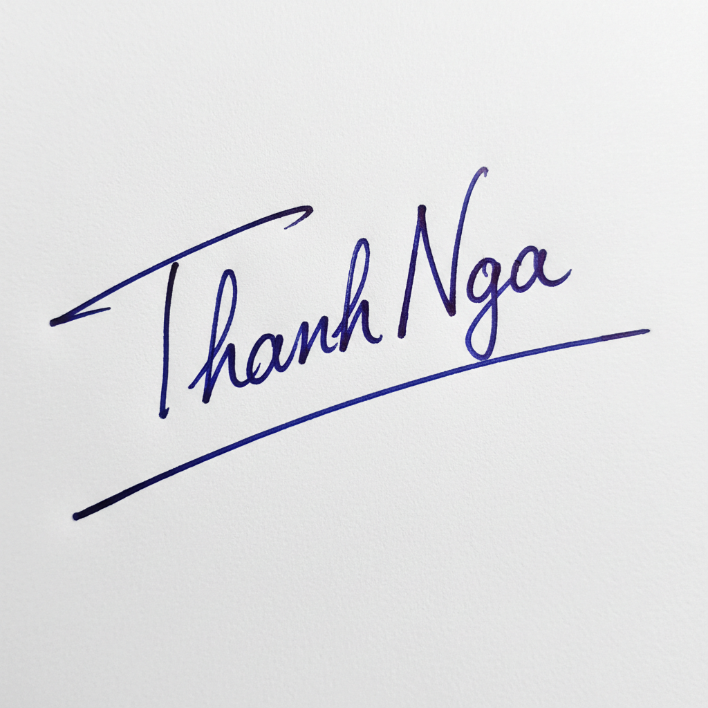 Mẫu chữ ký tên Thanh Nga số 3