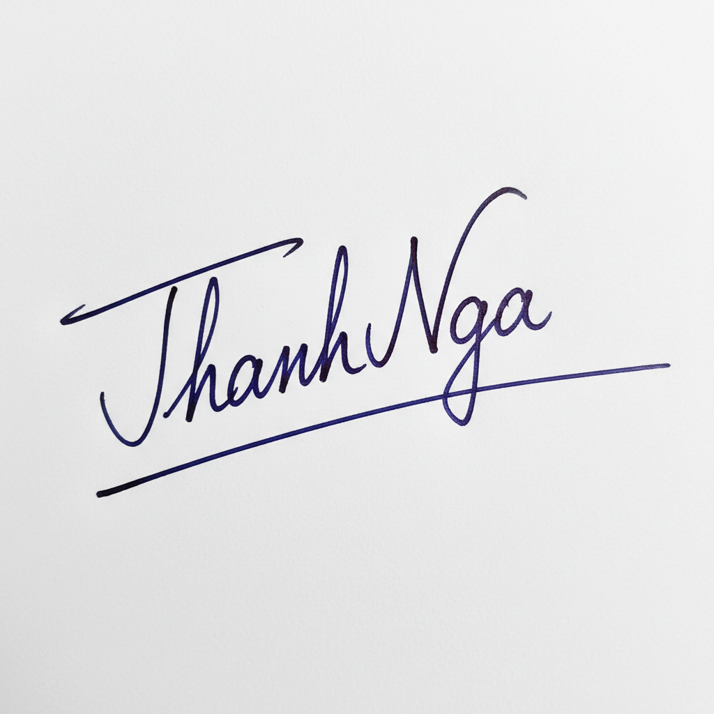 Mẫu chữ ký tên Thanh Nga số 4