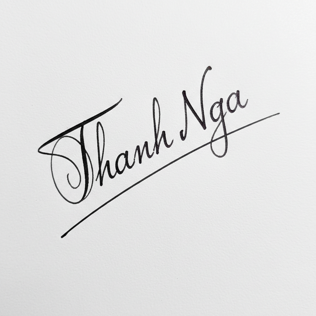 Mẫu chữ ký tên Thanh Nga số 5