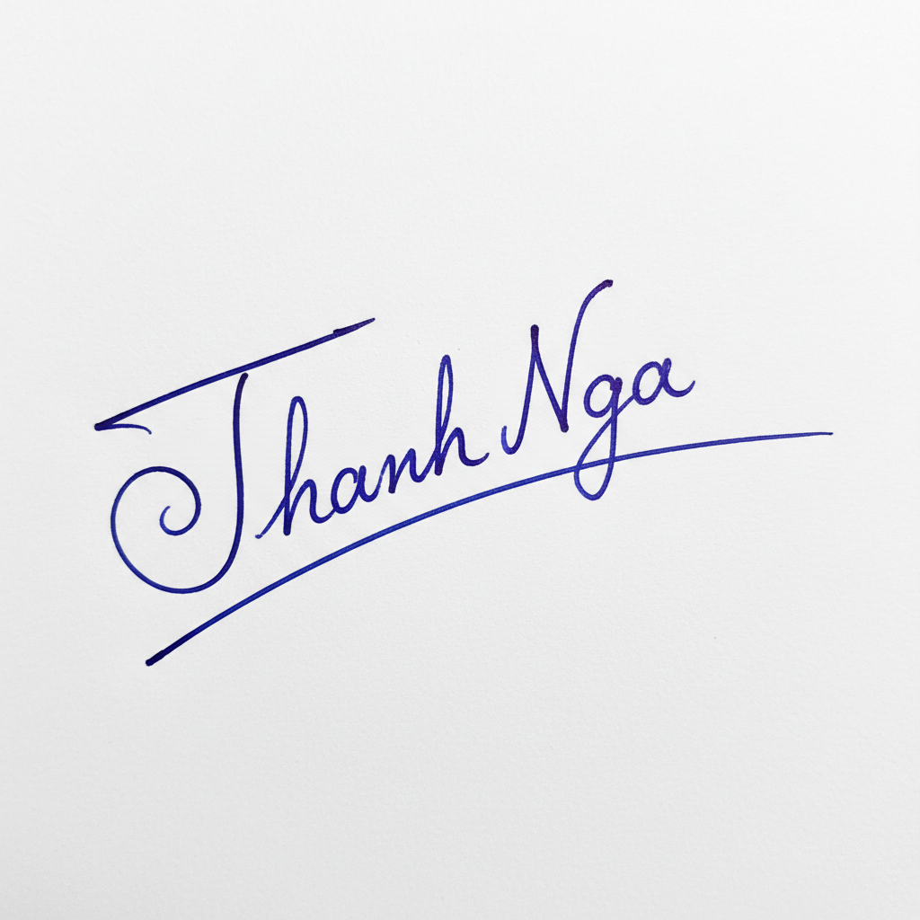 Mẫu chữ ký tên Thanh Nga số 6