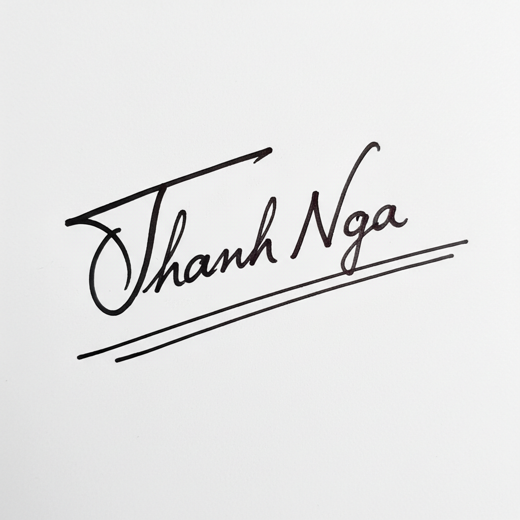 Mẫu chữ ký tên Thanh Nga số 7