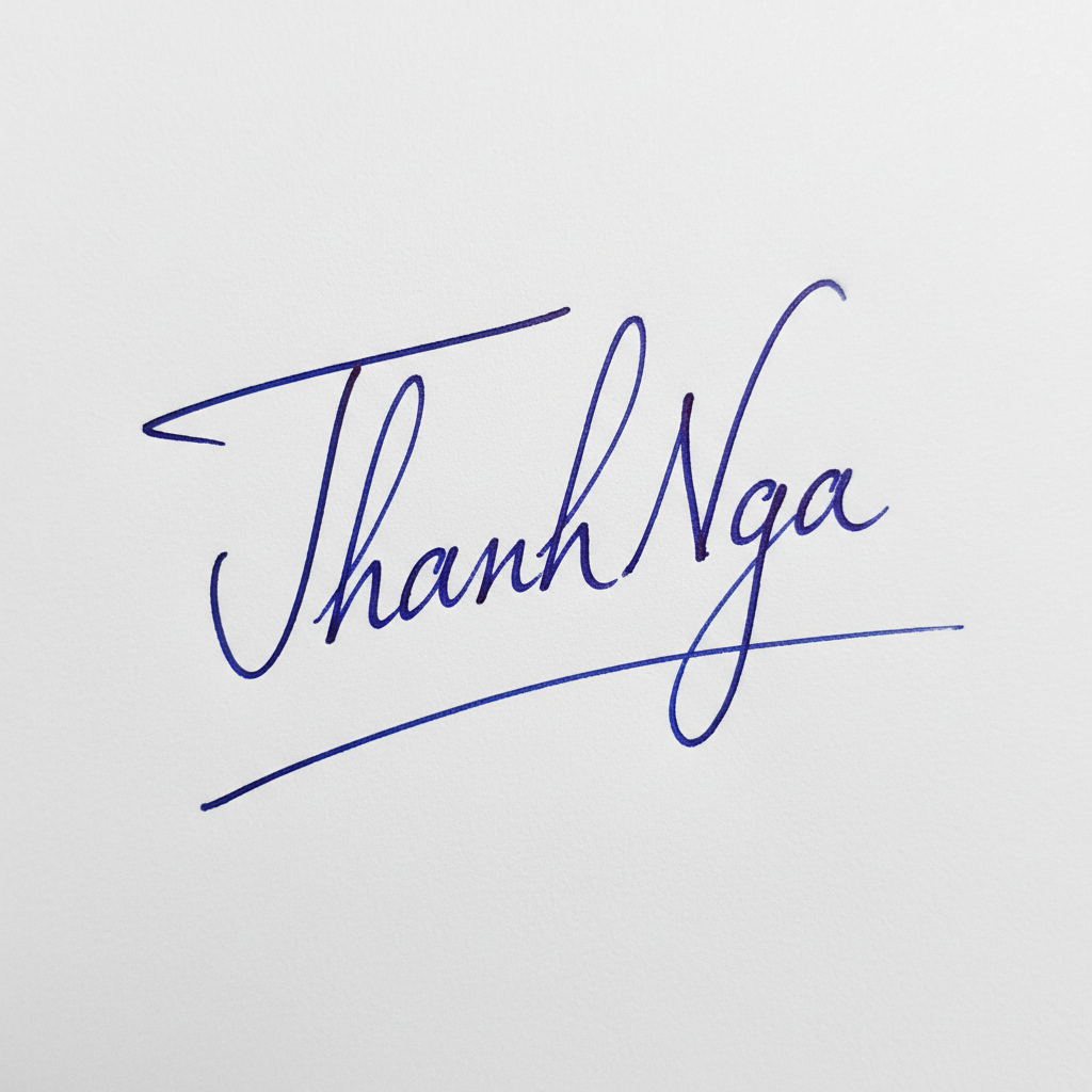 Mẫu chữ ký tên Thanh Nga số 8