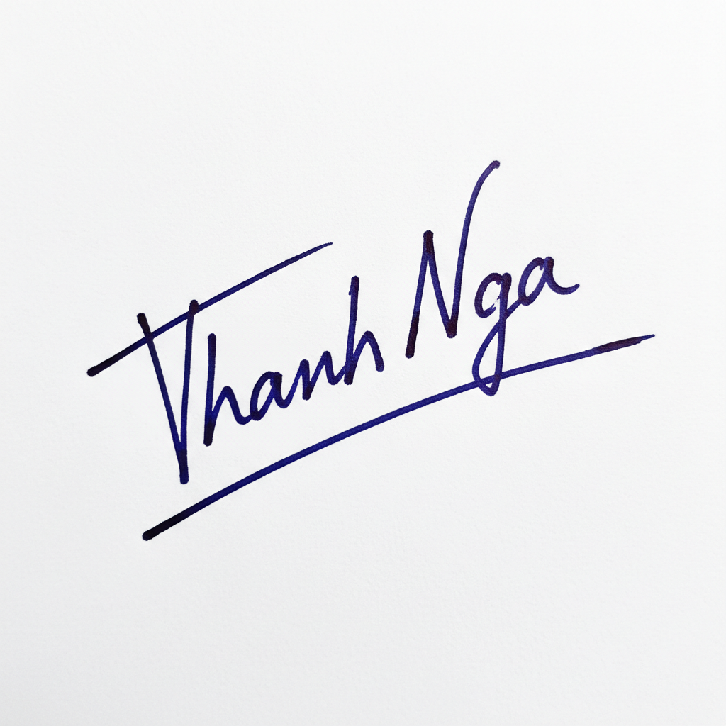 Mẫu chữ ký tên Thanh Nga số 9