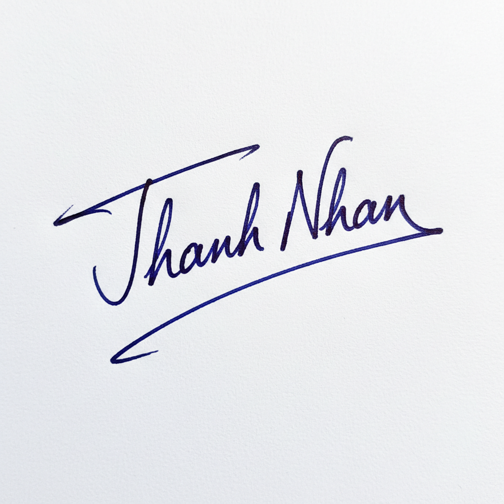 Mẫu chữ ký tên Thanh Nhàn số 1