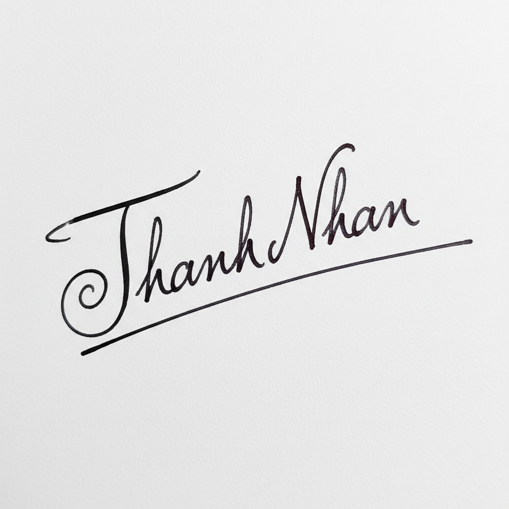 Mẫu chữ ký tên Thanh Nhàn số 2