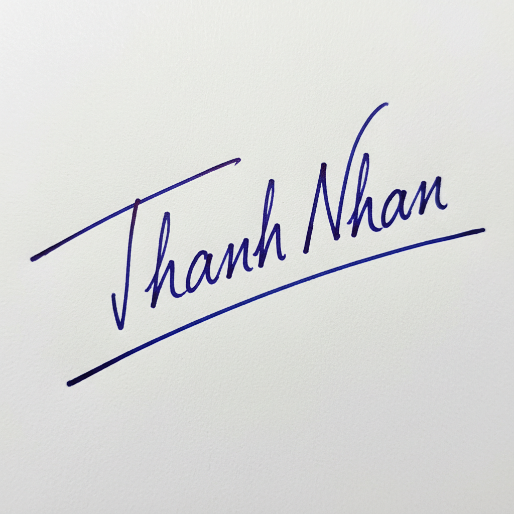 Mẫu chữ ký tên Thanh Nhàn số 3