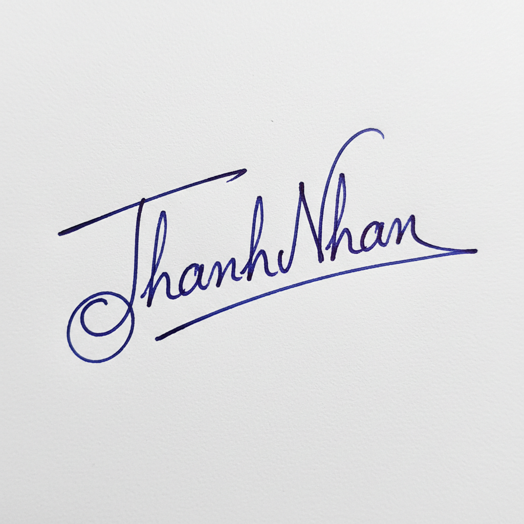 Mẫu chữ ký tên Thanh Nhàn số 6